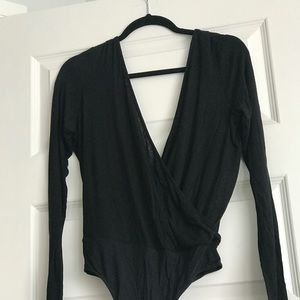Wilfred long sleeve deep-V body suit
